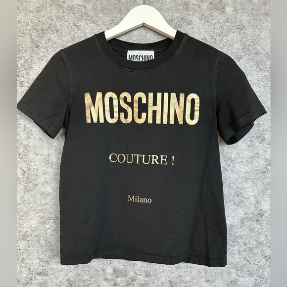 Moschino Couture Gold Logo T-Shirt XS-S